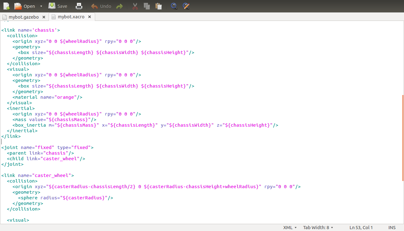 mybot.xacro part2
