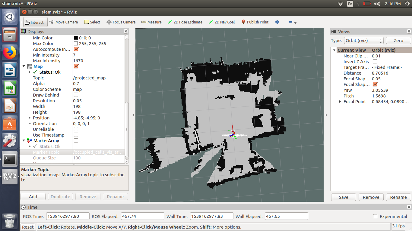 2D projected map